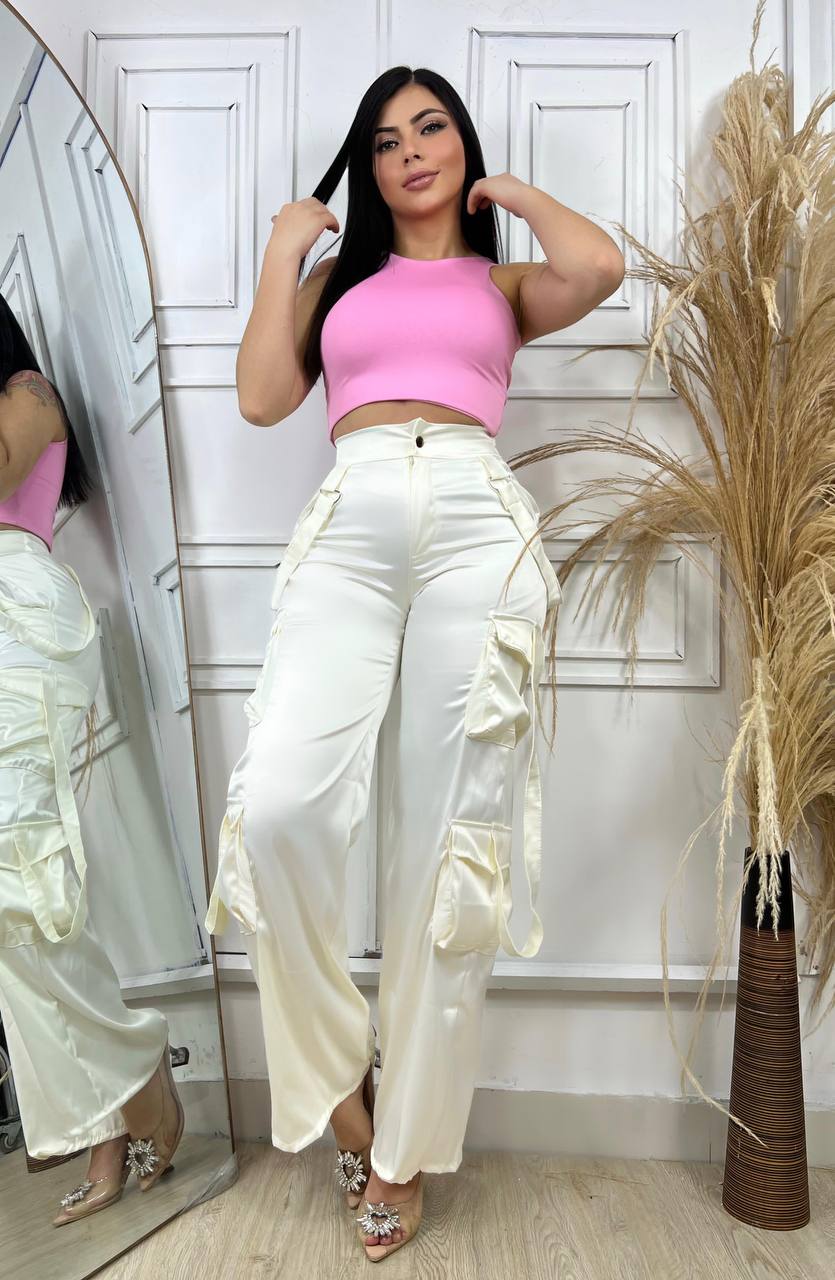 Pantalon satín