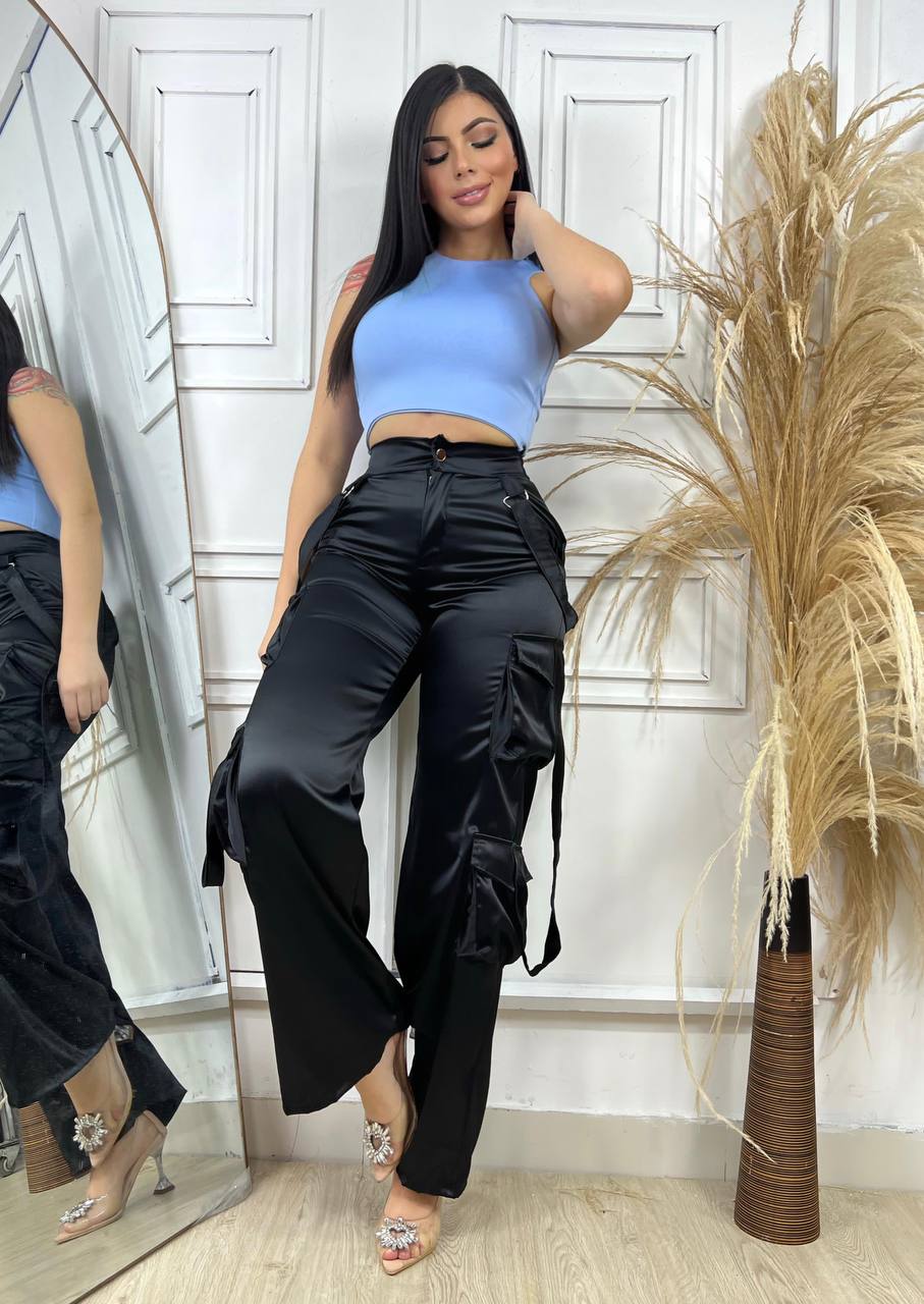 Pantalon satín