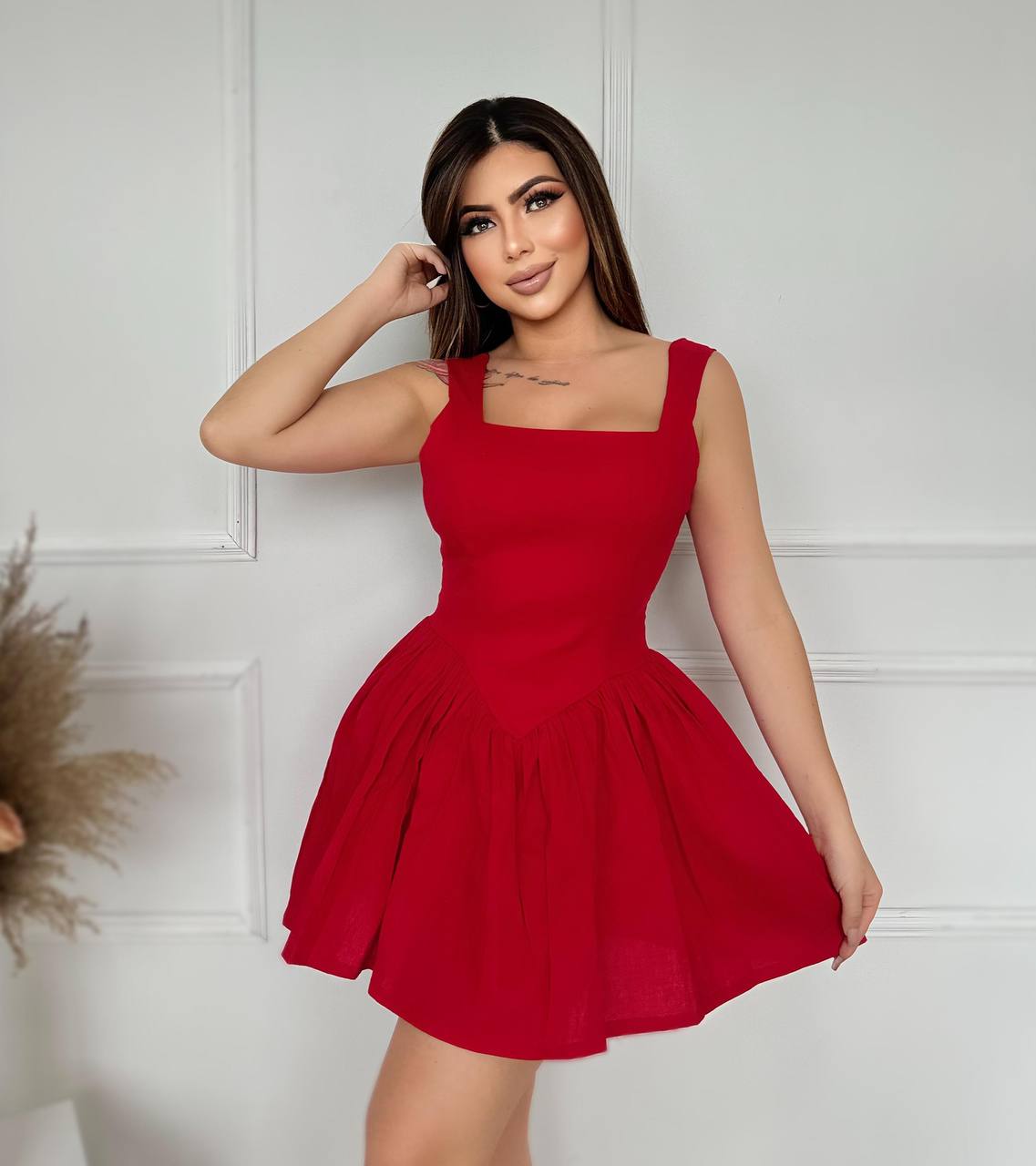 Vestido lino talla única