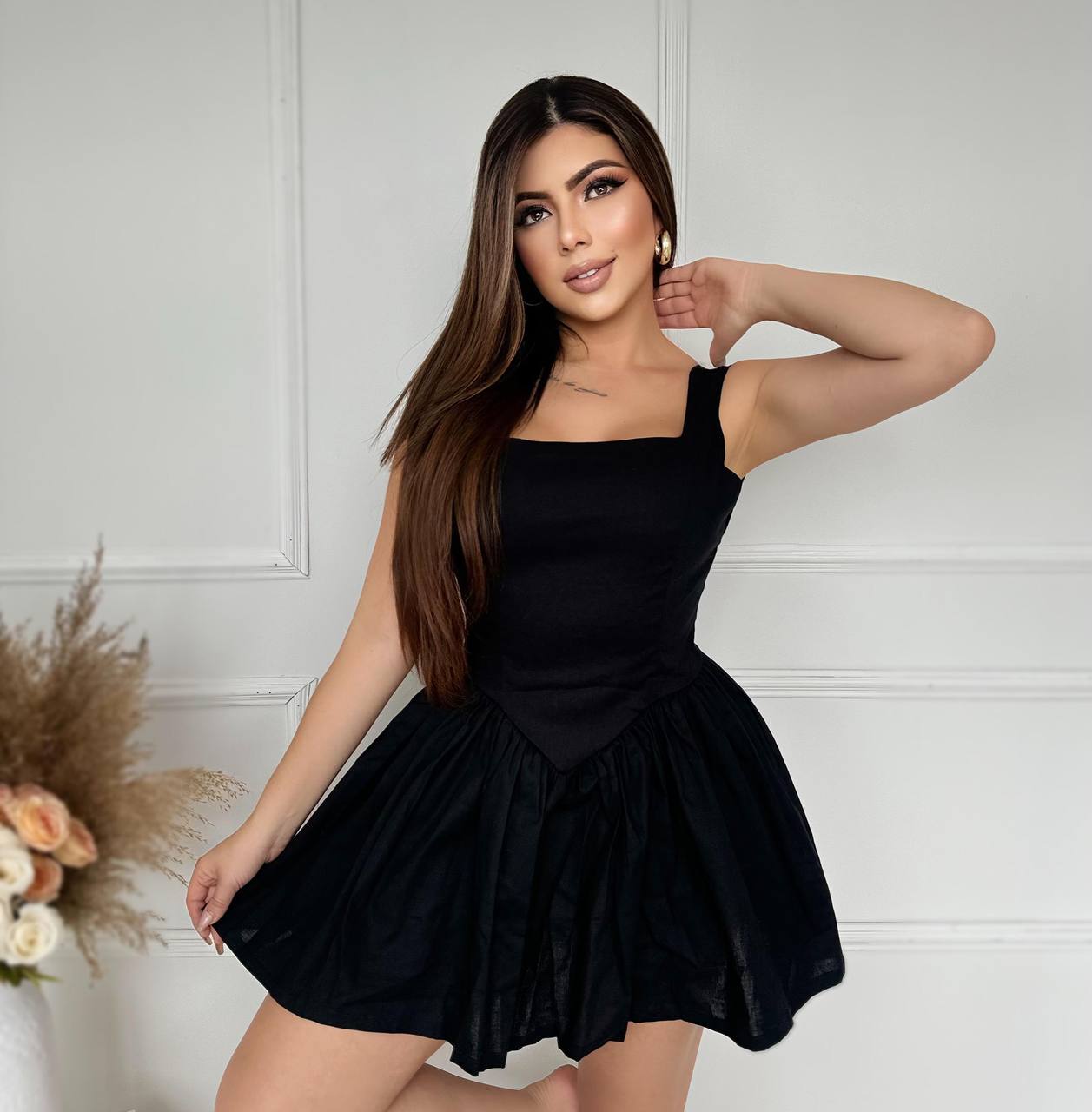 Vestido lino talla única