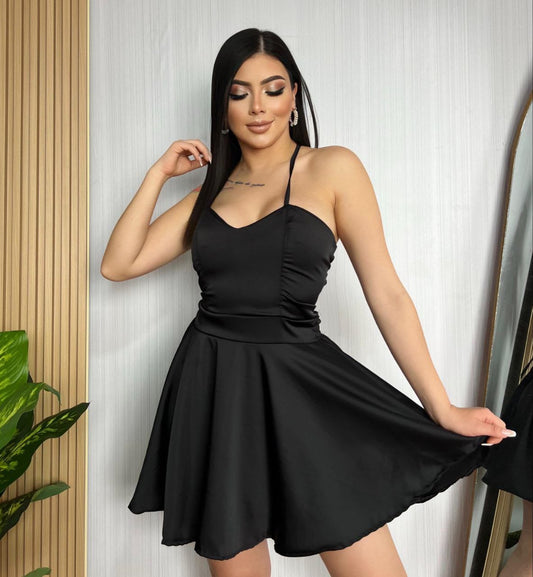 Vestido tela satinada talla única