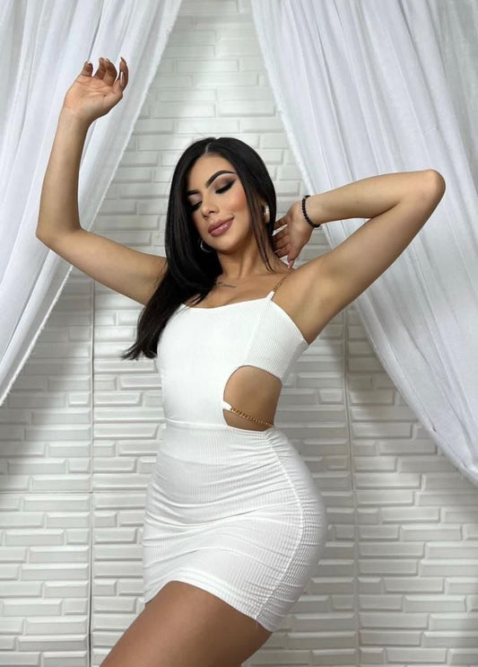 Vestido rib licrado talla única